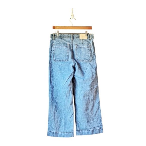 Everlane Wide Leg Crop Jean Size 29 Ankle in Light Indigo Wash - Picture 8 of 16